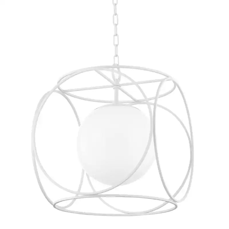 Don’t Miss Out Claire 1 Light 18 inch Texture White Pendant Ceiling Light