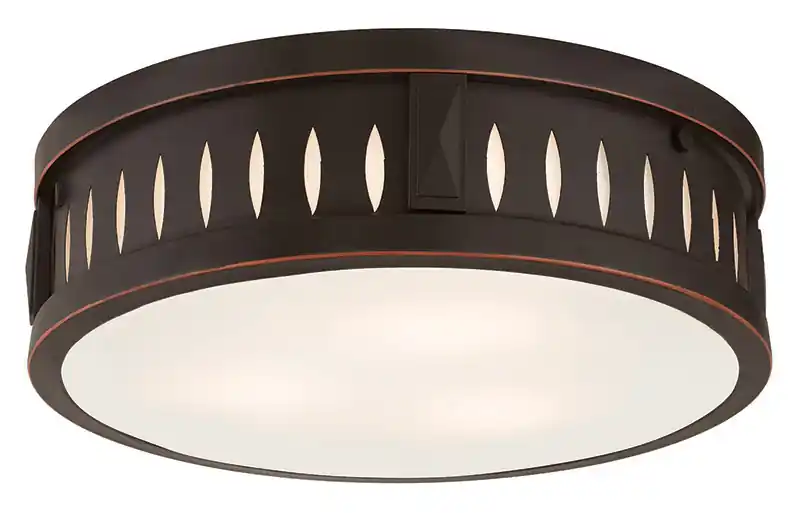 Vista 3 Light 14 inch Olde Bronze Flush Mount Ceiling Light Weekend Sale