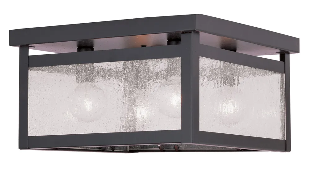 Free Shipping Milford 4 Light 11 inch Bronze Flush Mount Ceiling Light
