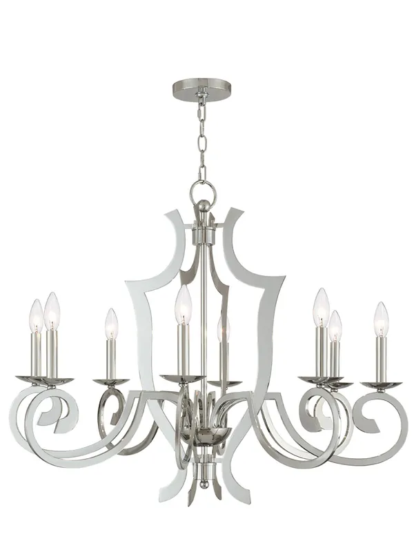Save Now Aldrich 8 Light 33 inch Polished Chrome Chandelier Ceiling Light
