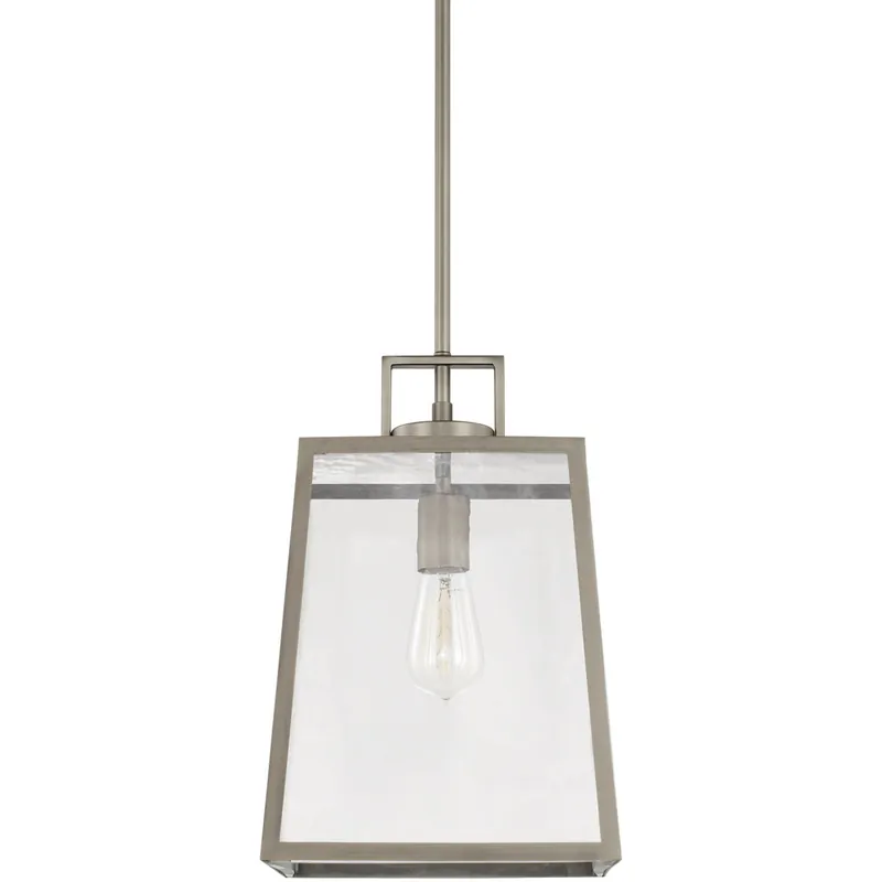 Capital Lighting Kenner 1 Light 10 inch Antique Nickel Pendant Ceiling Light 325511AN - Open Box Brand New