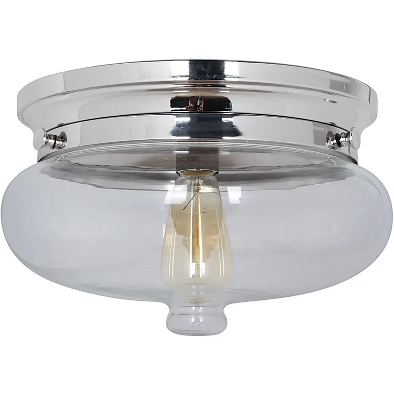 Yorktown 1 Light 13.25 inch Polished Nickel Flushmount Ceiling Light Latest