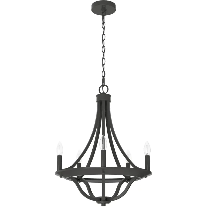Place Order Perch Point 5 Light 18 inch Noble Bronze Chandelier Ceiling Light
