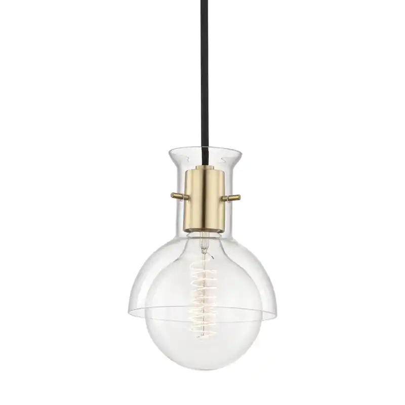 Fresh Stock Riley 1 Light 6.25 inch Aged Brass Pendant Ceiling Light