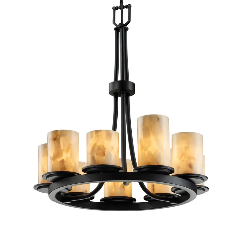 Alabaster Rocks LED 23 inch Dark Bronze Chandelier Ceiling Light in 6300 Lm LED, Dakota High Quality