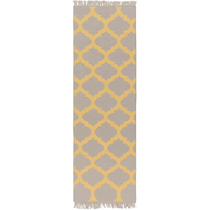 Editor’s Pick Lagoon 96 X 30 inch Bright Yellow, Light Gray Rug