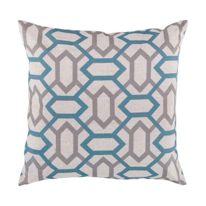 Zoe 22 X 22 inch Cream/Teal/Medium Gray Pillow Kit Don’t Miss Out