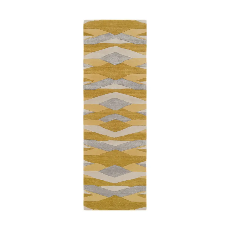 Holiday Sale Artist Studio 96 X 30 inch Wheat/Mustard/Medium Gray/Cream Rugs, Wool and Viscose