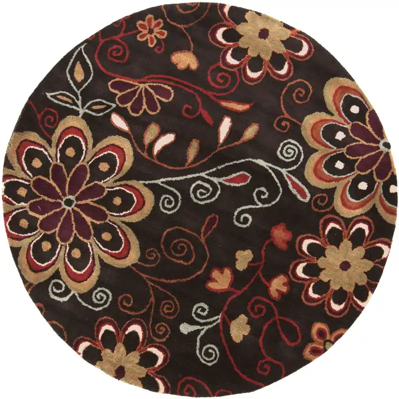 Athena 72 inch Dark Brown/Burgandy/Brown/Camel/Olive/Mustard Handmade Rug, Wool Professional Grade