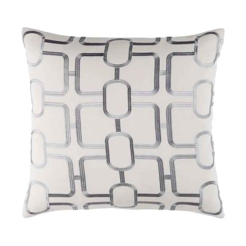 Big Sale Lockhart 18 X 18 inch Light Gray and Denim Pillow