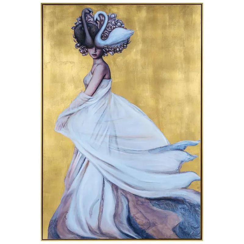 Zana Brown's Tail of Two Swans 61.5 X 41.5 inch Giclee Must Have