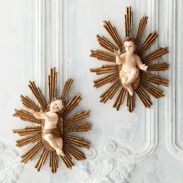Sunburst Baby Jesus Wall Decor Set of 2 New Arrival