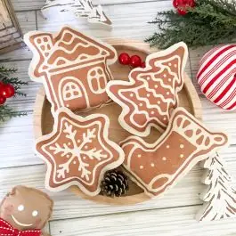 Today Only Decorative Mini Gingerbread Cookie Pillows Set of 4