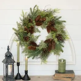 Pretty Pinecones Mixed Cedar Wreath Popular