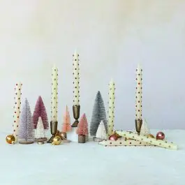 Dotted Unscented Taper Candles Set of 2 Save Now