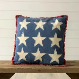 Americana Stars Stonewashed Throw Pillow Mega Sale