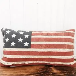 American Flag Throw Pillow Warranty Included