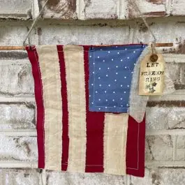 Markdown Rustic Farmhouse Flag Door Hanger