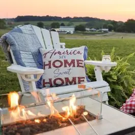 Americana Celebration Home Sweet Home Accent Pillow Worldwide Shipping