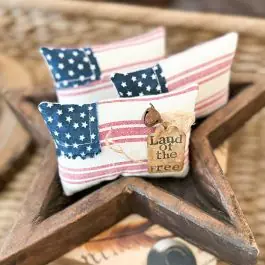 Factory Price Land Of The Free Cotton Flag Bowl Filler Set of 3