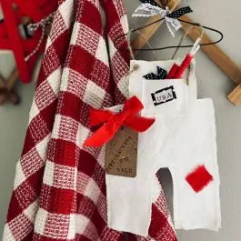 Next Day Delivery USA Stamped Overalls On Hanger Wall Decor