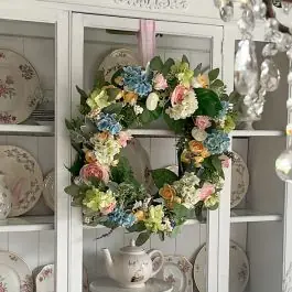 Mixed Floral And Greenery Spring Wreath Top Pick