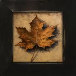 Same Day Shipping Rustic Framed Autumn Leaf Wall Art