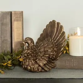 Hot Deal Bronze Turkey Tabletop Decor