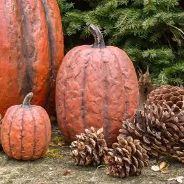 Tall Orange Paper Mache Pumpkin 7.5 Inch Direct From Factory