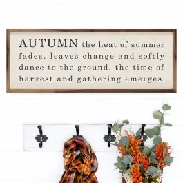 Genuine Autumn The Heat Of Summer Fades White Framed Sign