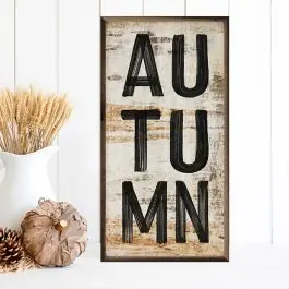 Rustic Autumn White Wall Art Trending