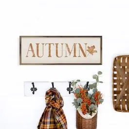 Autumn Orange Leaf White Wall Art Free Returns