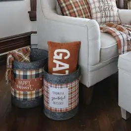 Sale Fall Harvest Galvanized Bucket Set of 2