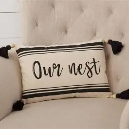 In Demand Our Nest Pillow With Tassel Corners