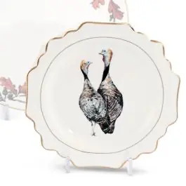 Vagabond House Scalloped Turkey Bone China Bread Plate Set of 4 New Arrival