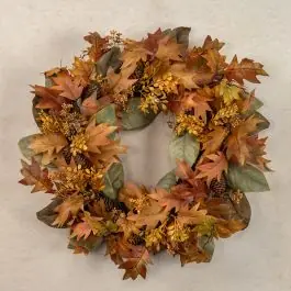 Harvest Bliss Mixed Leaf Wreath Professional Grade