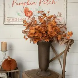 Hot Deal Fall Accents Maple Leaves Bush Set of 2