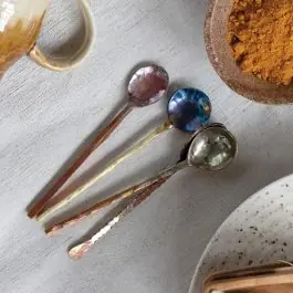 Buy Direct Hand Forged Copper Spoon Collection Set of 4