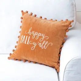 Happy Fall Throw Pillow Free Delivery