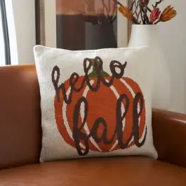 Hello Fall Pumpkin Throw Pillow Best Price