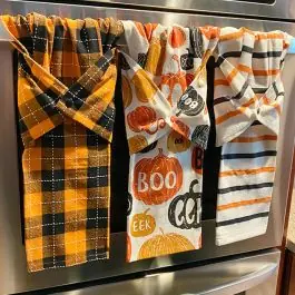 Pumpkin Boo Halloween Kitchen Towel Set of 3 Next Day Delivery