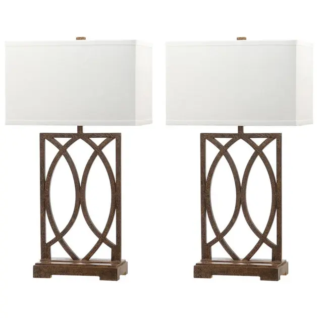 Handmade Jago Two-Light Table Lamps Set of 2 - Antique Gold