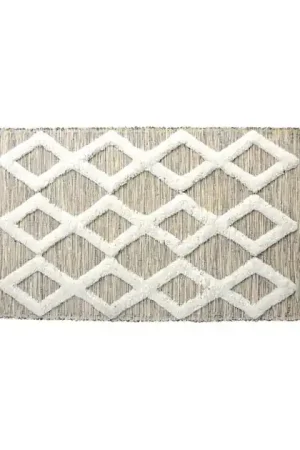 Weekend Sale Randal 20" x 32" Cotton Bath Mat - Gray/Beige/White