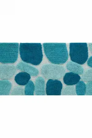 24" x 60" Pebbles Arctic Blue Bath Runner Big Sale
