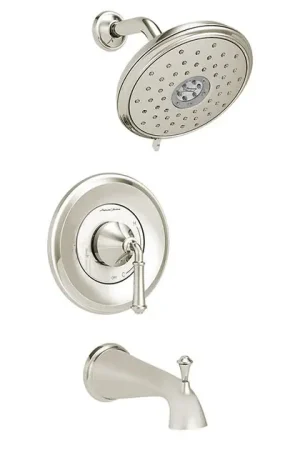 Affordable Delancey Pressure Balance Tub/Shower Valve Trim with Cartridge and Water-Saving Showerhead